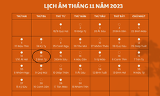 Lịch âm 14/11 - Âm lịch hôm nay 14/11 - Lịch vạn niên ngày 14/11/2023