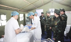 Sở Y tế diễn tập thành công Bệnh viện dã chiến trong khu vực phòng thủ tỉnh Ninh Bình năm 2023
