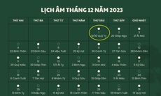 Lịch âm 1/12 - Âm lịch hôm nay 1/12 - Lịch vạn niên ngày 1/12/2023