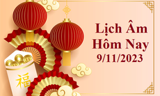 Lịch âm 9/11 - Âm lịch hôm nay 9/11 - Lịch vạn niên ngày 9/11/2023