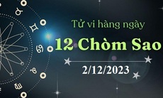 Tử vi 12 cung hoàng đạo hôm nay 2/12: Kim Ngưu kiên trì, Bảo Bình độc lập