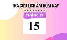 Lịch âm 15/12 - Âm lịch hôm nay 15/12 - Lịch vạn niên ngày 15/12/2023