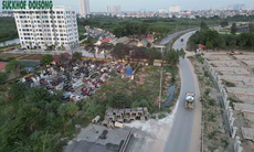 Cận cảnh tuyến đường trọng điểm gần 500 tỉ đồng chậm tiến độ ở Hà Nội