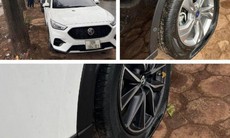 Hà Nội: Hàng chục ô tô bị chọc thủng lốp khi đỗ ở vỉa hè khu Linh Đàm