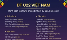 Danh sách sơ bộ U22 Việt Nam được triệu tập dự SEA Games 32