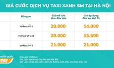 Taxi Xanh SM chính thức hoạt động tại Hà Nội từ ngày 14/04/2023