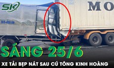 Cận cảnh xe tải bẹp nát sau cú tông kinh hoàng trên cao tốc khiến tài xế tử vong