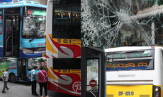 Hà Nội: 3 xe buýt đâm liên hoàn, hành khách hoảng loạn