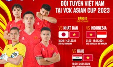 Xem trực tiếp đội tuyển Việt Nam đấu Nhật Bản tại Asian Cup 2023 trên kênh nào?