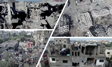 Hình ảnh Dải Gaza đổ nát, hoang tàn sau 100 ngày xung đột Israel - Hamas