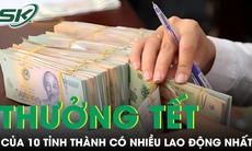 Bất ngờ thưởng Tết Nguyên đán 2024 của 10 tỉnh thành nhiều lao động nhất