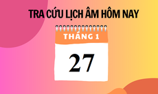 Lịch âm 27/1 - Âm lịch hôm nay 27/1 - Lịch vạn niên ngày 27/1/2024