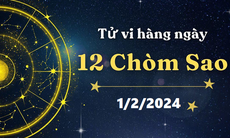 Tử vi 12 cung hoàng đạo hôm nay 1/2/2024: Cự Giải lạc quan, Thiên Bình thu hút