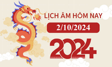 Lịch âm 2/10 - Âm lịch hôm nay 2/10 - Lịch vạn niên ngày 2/10/2024