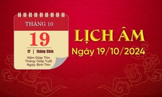 Lịch âm 19/10 - Âm lịch hôm nay 19/10 - Lịch vạn niên ngày 19/10/2024