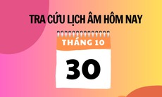 Lịch âm 30/10 - Âm lịch hôm nay 30/10 - Lịch vạn niên ngày 30/10/2024