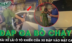 Truy tìm tài xế đạp ga bỏ chạy khiến cửa xe đập vào mặt công an ở TPHCM