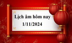 Lịch âm 1/11 - Âm lịch hôm nay 1/11 - Lịch vạn niên ngày 31/11/2024