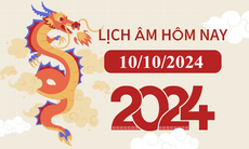 Lịch âm 10/10 - Âm lịch hôm nay 10/10 - Lịch vạn niên ngày 10/10/2024