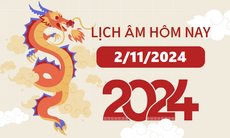 Lịch âm 2/11 - Âm lịch hôm nay 2/11 - Lịch vạn niên ngày 2/11/2024