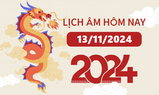 Lịch âm 13/11 - Âm lịch hôm nay 13/11 - Lịch vạn niên ngày 13/11/2024