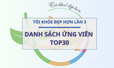 Công bố danh sách TOP30 ứng viên lọt vào Vòng 3 cuộc thi TÔI KHỎE ĐẸP HƠN