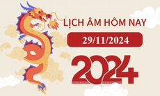 Lịch âm 29/11 - Âm lịch hôm nay 29/11 - Lịch vạn niên ngày 29/11/2024