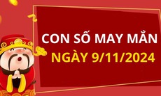 Con số may mắn hôm nay 9/11/2024 - số tài lộc 12 con giáp - số cát lành cuối tuần