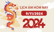 Lịch âm 9/11 - Âm lịch hôm nay 9/11 - Lịch vạn niên ngày 9/11/2024