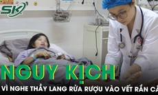 Nghe thầy lang rửa rượu vào vết rắn cắn, người phụ nữ nguy kịch rối loạn đông máu