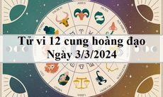 Tử vi 12 cung hoàng đạo hôm nay 3/3/2024: Kim Ngưu chăm chỉ, Bọ Cạp tập trung