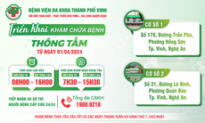 Bệnh viện Đa khoa TP Vinh triển khai khám chữa bệnh thông tầm tại 2 cơ sở