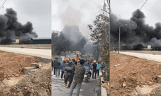 Video cháy xưởng thiết bị điện tại Đông Anh, Hà Nội