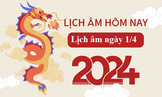 Lịch âm 1/4 - Âm lịch hôm nay 1/4 - Lịch vạn niên ngày 1/4/2024