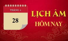 Lịch âm 28/4 - Âm lịch hôm nay 28/4 chính xác nhất - lịch vạn niên 28/4/2024