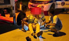 Nam thanh niên 'thông chốt' tông vào một chiến sĩ cảnh sát