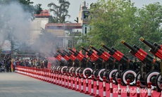 Dàn pháo lễ sẵn sàng khai hỏa trên bầu trời tại Lễ kỷ niệm 70 năm Chiến thắng Điện Biên Phủ