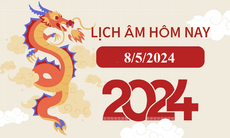 Lịch âm 8/5 - Âm lịch hôm nay 8/5 - Lịch vạn niên ngày 8/5/2024