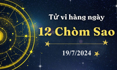 Tử vi 12 cung hoàng đạo hôm nay 19/7/2024: Bọ Cạp nóng nảy, Bảo Bình tốt bụng