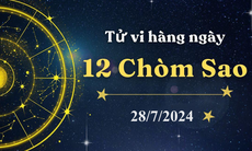 Tử vi 12 cung hoàng đạo hôm nay 28/7/2024: Bọ Cạp tiêu cực, Thiên Bình hấp tấp