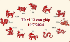 Tử vi 12 con giáp hôm nay 10/7/2024: Sửu áp lực, Ngọ mệt mỏi