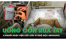 Hết rượu, lấy cồn rửa tay ra uống, 4 người nhập viện cấp cứu