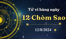 Tử vi 12 cung hoàng đạo hôm nay 12/8/2024: Nhân Mã lơ là, Xử Nữ thận trọng
