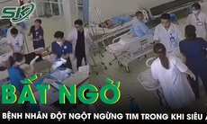 Đang siêu âm một bệnh nhân đột ngột ngừng tim 