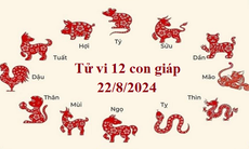 Tử vi 12 con giáp hôm nay 22/8/2024: Ngọ công việc trắc trở, Tuất suôn sẻ thuận lợi