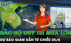 Mưa lớn diện rộng ở Bắc Bộ còn duy trì đến chiều 25/8