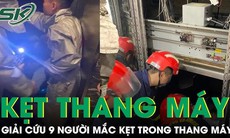 10 phút căng thẳng giải cứu 9 người đang hoảng loạn do mắc kẹt trong thang máy