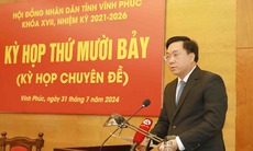 Thủ tướng phê chuẩn kết quả bầu ông Trần Duy Đông làm Chủ tịch tỉnh Vĩnh Phúc