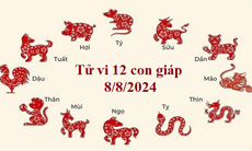 Tử vi 12 con giáp hôm nay 8/8/2024: Thìn khó khăn, Ngọ trôi chảy