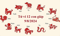 Tử vi 12 con giáp hôm nay 9/8/2024: Dần biến động, Mão hanh thông